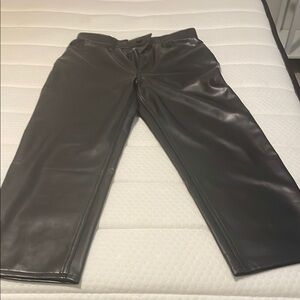 Black Faux Leather Pants